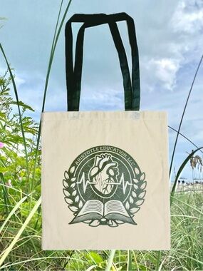 Large Canvas Tote Bag in Natural with Long Straps by Aristotle Education